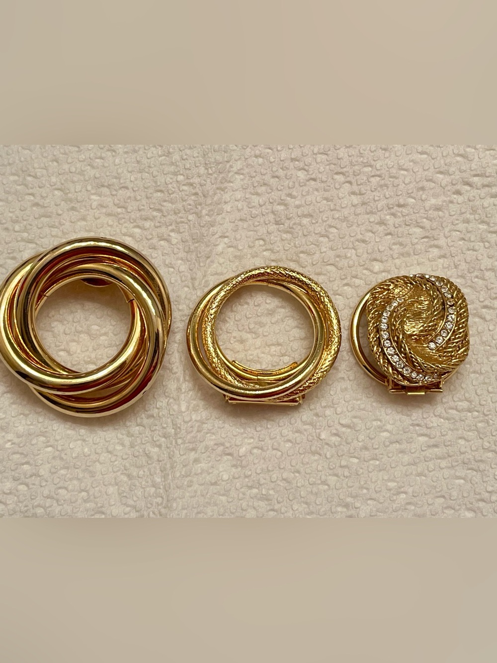 Scarf ring gold tone . Made in Germany.
